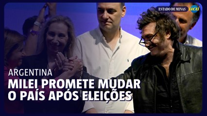 Milei promete que 'Argentina vai mudar' após eleições de domingo