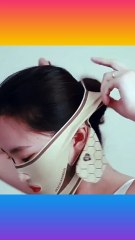 V-Line Face Shaper & Chin Lift Compression Band - Hypoallergenic Facial Strap with Invisible Stitches,