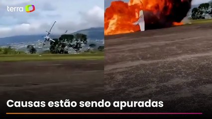 Aeronave cai durante decolagem na Venezuela e deixa dois mortos