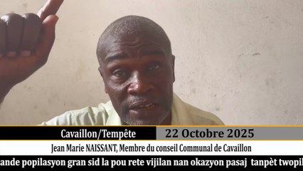 Jean Marie NAISSANT mande popilasyon gran Sid la rete vijilan nan pasaj tanpèt twopikal Melissa