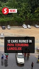 Rain-soaked hill collapses in Paya Terubong — 12 vehicles hit