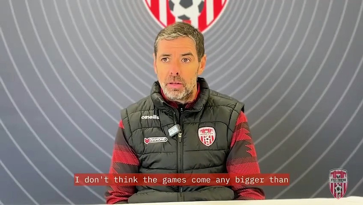 Derry City manager Tiernan Lynch ahead of Shamrock Rovers showdown