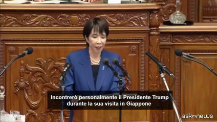 Giappone, Takaichi: voglio costruire rapporto di fiducia con Trump