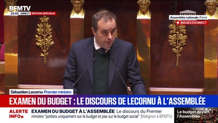"Ce projet de budget est au fond un budget de transition", déclare Sébastien Lecornu