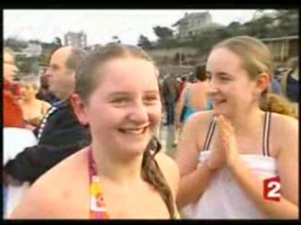 Baignade a dinard  31 decembre 2007 france 2