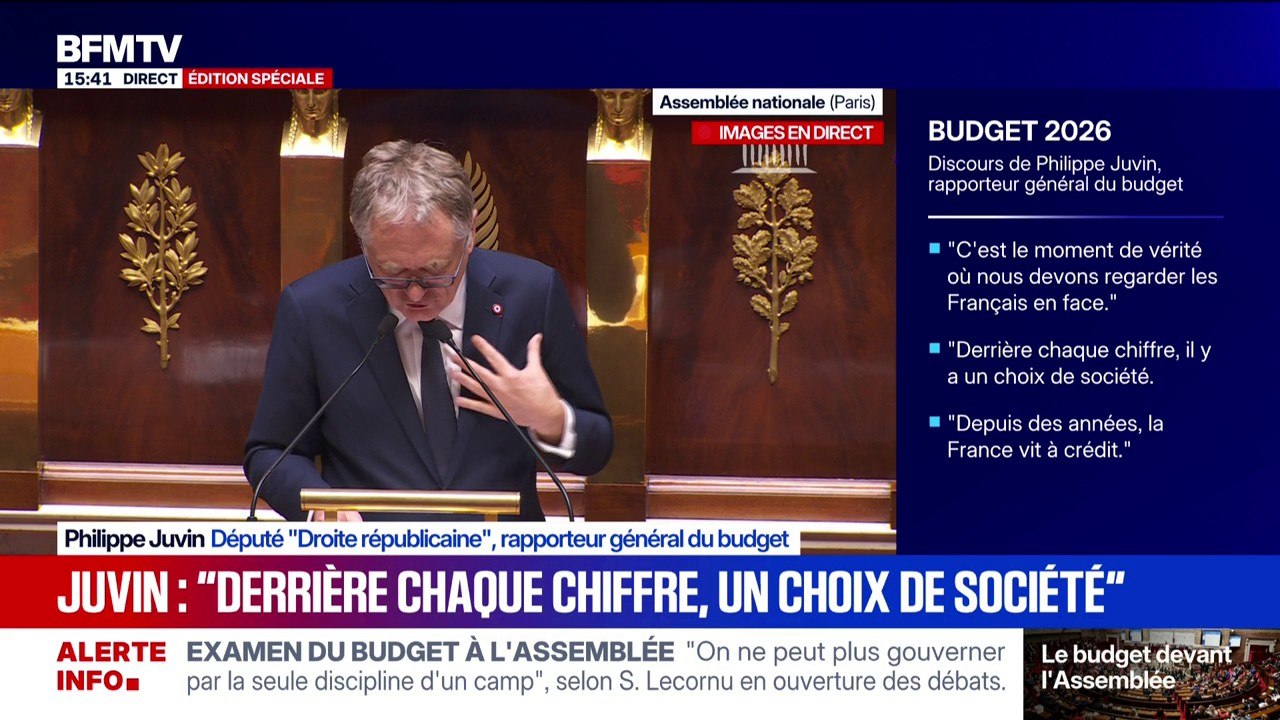 Budget: "Le pire, ce serait l'absence de budget", assure Philippe Juvin, député Droite républicaine