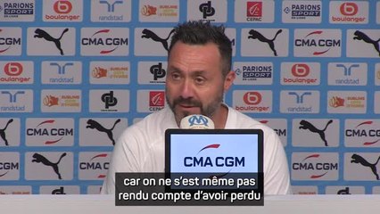 Marseille - De Zerbi : "La défaite face au Sporting n'est pas méritée"