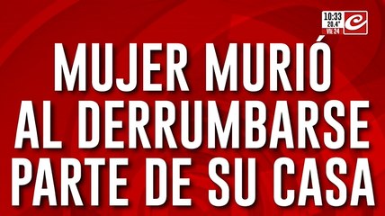 Temporal y muerte: falleció tras derrumbarse el techo de su vivienda