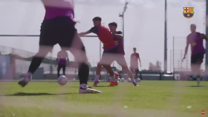 El detalle en el entrenamiento del FC Barcelona que puede decidir El Clásico: El fuera de juego