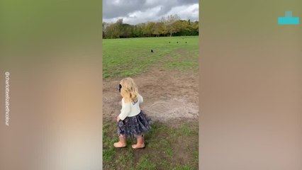 Hilarious Moment Toddler Falls Face First in Muddy Puddle