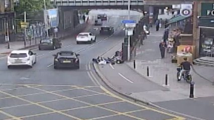 Moment cyclist nearly died after being hit by uninsured e-bike