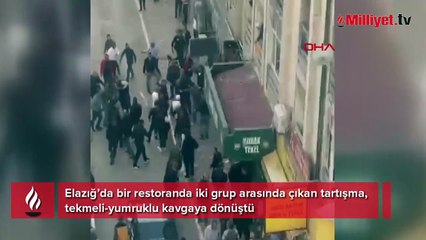 Elazığ’da restoranda feci kavga! Masalar sandalyeler uçtu, havaya ateş açıldı