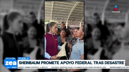 Claudia Sheinbaum visita Puebla para entregar apoyos a damnificados