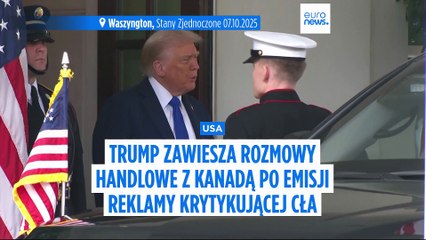 Trump zawiesza rozmowy handlowe z Kanadą po emisji reklamy krytykującej cła