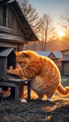 Funny Cat and Hen Animation 🐱🐔 | Cute Animal Cartoon Short | Best Funny Video 2025”