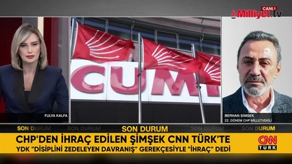 CHP'den ihraç edilen Behran Şimşek, CNN TÜRK'te açıkladı: İhraç edildiğim yer İmamoğlu şirketi
