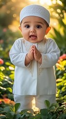 🥰 Innocent Baby Reads Quran in Peaceful Moment