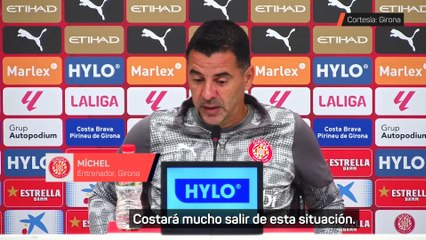 Michel hace frente a la mala situación el Girona y agradece a la afición por estar en los malos momentos