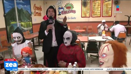 ¡Un desayuno monstruoso! Gerardo Burgoa termina la semana desayunando en “Tacos y Menudo Salinas”