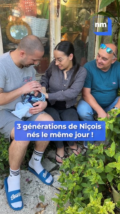 Ces trois générations de Niçois sont nés le même jour ! (Et non, ce n'est pas fait exprès !)