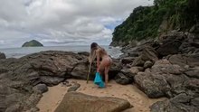 ASMR BRAZILIAN GIRL SOLO RELAXING ON THE BEACH