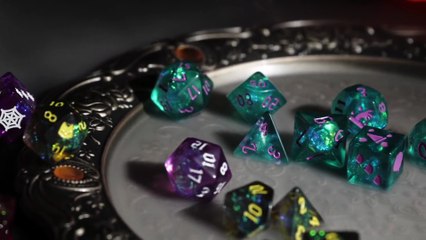 Halloween themed dice Ten Trickster Dice by BearDice — Kickstarter