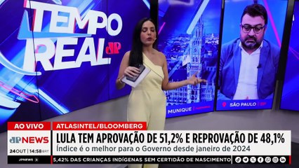 Aprovação de Lula atinge melhor nível desde janeiro de 2024 | TEMPO REAL