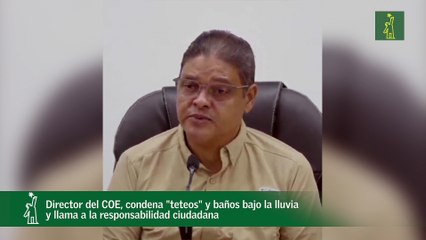 El director del COE condena "teteos" y baños bajo la lluvia y llama a la responsabilidad ciudadana