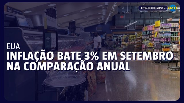 EUA: inflação subiu para 3% em setembro na comparação anual