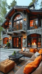 Luxury Stone Lodge – A Warm Retreat in the Mountains