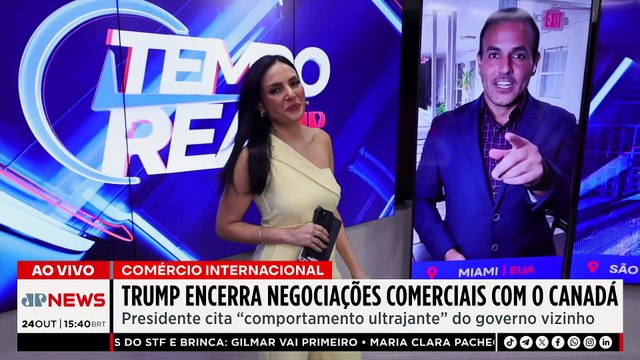 Trump encerra negociações comerciais com o Canadá após discordâncias | TEMPO REAL