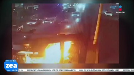 Hombre incendia unidad del Mexibús con todo y pasajeras, así lo detuvieron