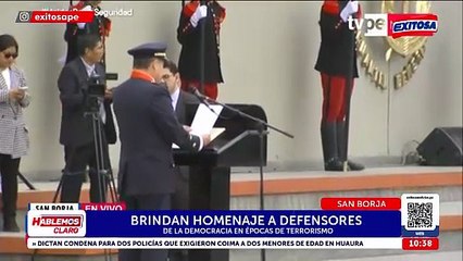 San Borja: Brindan homenaje a Defensores de la Democracia en épocas del terrorismo