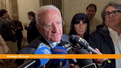 De Luca "L'inverno demografico unisce drammaticamente tutto il Sud"