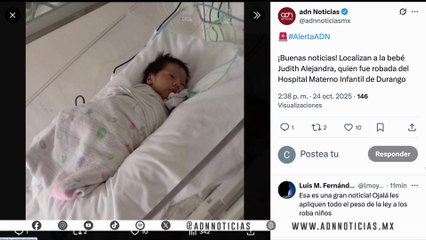 🚨¡Última Hora! Localizan a la bebé Judith Alejandra tras su robo en el Hospital Materno Infantil