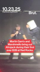 Martin Garrix and Marshmello bring out Afrojack during their first-ever B2B at Red Rocks Amphitheatre