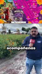 En Atlixco ponen 17 catrinas monumentales entre campos de cempasúchil y el Pueblo Mágico