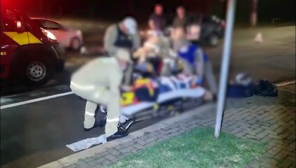 Duas pessoas ficam feridas em acidente de trânsito na Rua Uruguai