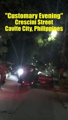 Customary Evening on Crescini Street in Cavite City, Philippines