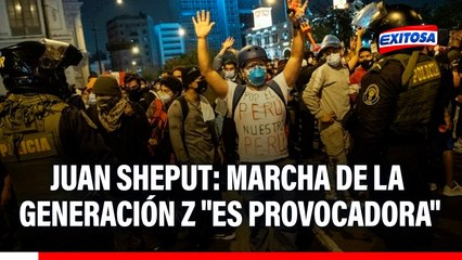 Marcha de la GENERACIÓN Z "es provocadora y va contra el estado de emergencia", señala Juan Sheput
