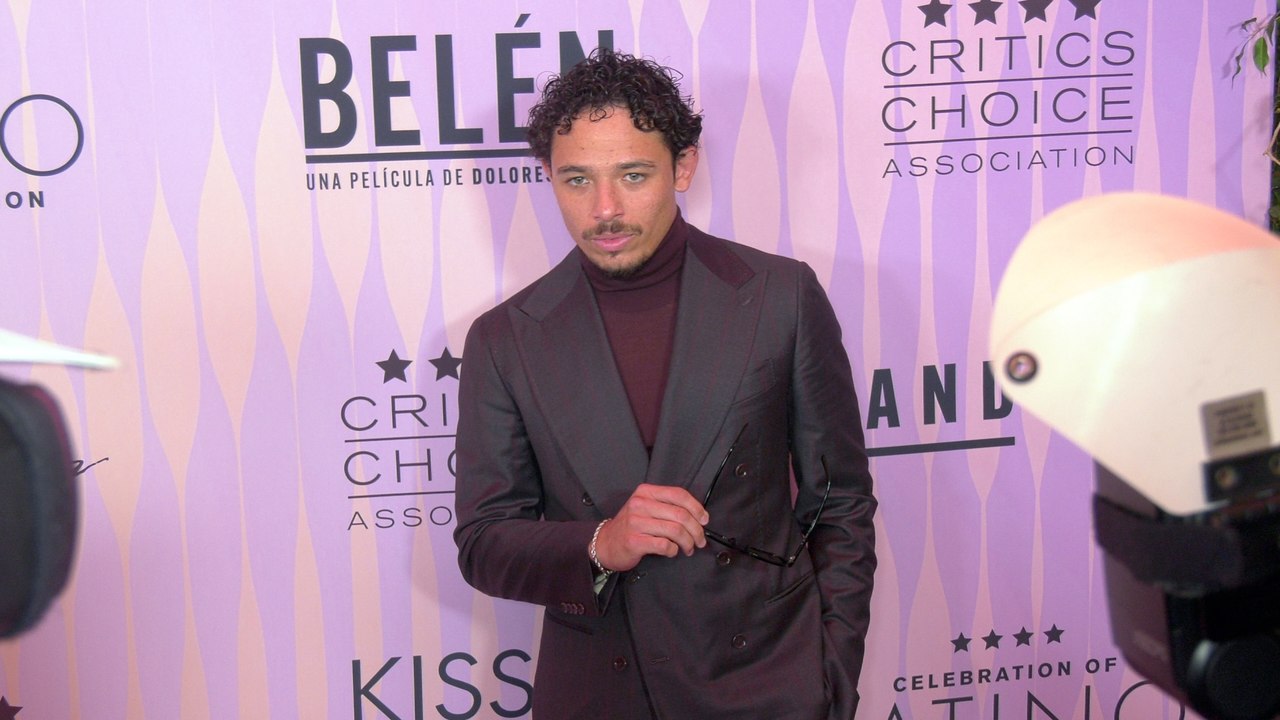 Anthony Ramos attends the "5th Annual Celebration of Latino Cinema & Television" purple carpet