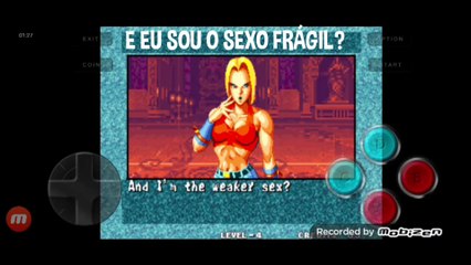 Fatal Fury 3 Bob Wilson vs Blue Mary fala de vitória da Blue Mary em português