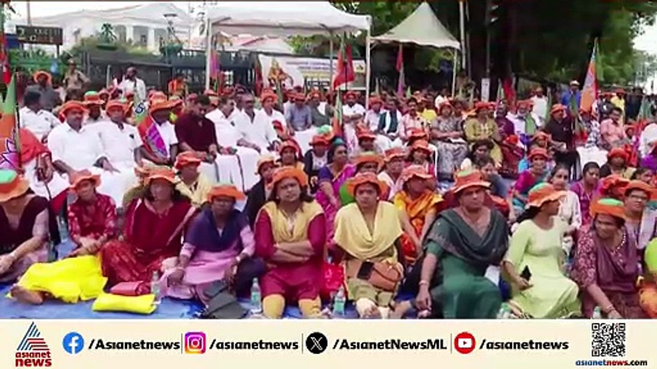 'ദേവസ്വം  മന്ത്രി രാജിവയ്ക്കണം'; സെക്രട്ടേറിയറ്റിന് മുന്നിൽ ബിജെപിയുടെ രാപ്പകൽ ഉപരോധസമരം
