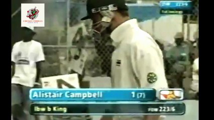 Reon King 5 for 51 and 2 for 31 vs Zimbabwe at Kingston 2nd Test in March 2000