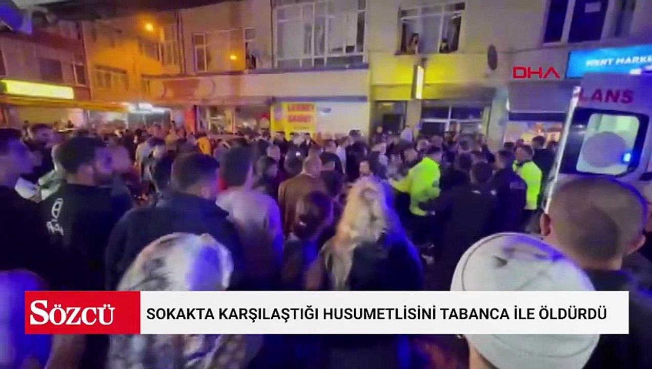 Sokakta karşılaştığı husumetlisini tabanca ile öldürdü