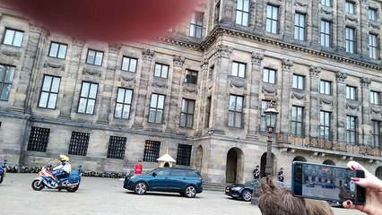 President Macron Visits The Netherlands Royal Palace, His Entourage