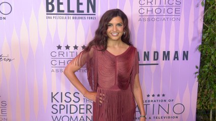 Amanda Salas attends the "5th Annual Celebration of Latino Cinema & Television" purple carpet