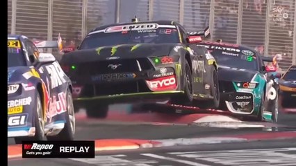 V8 Supercars 2025 Gold Coast Race 1 Chicane Flying Slow Motion