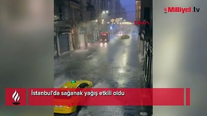 İstanbul'da sağanak yağış etkili oldu