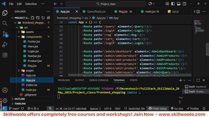 📖 Today’s Class: Building Complete Registration & Login (Frontend + Backend) 📅 Skillwaala’s Free Full Stack Web Development Course